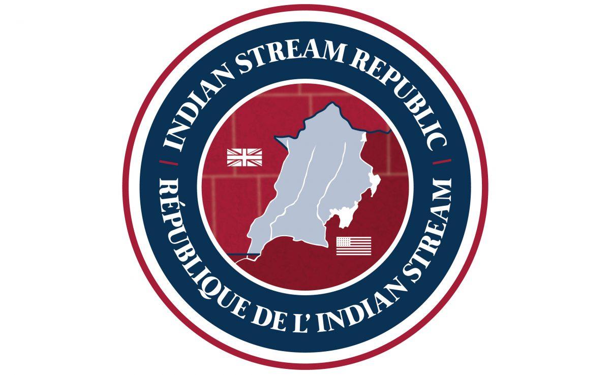 Tourisme Coaticook: Logo de la Répblique de l'Indian Stream. Au centre: le territoire de l République.