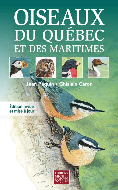 Couverture du guide "Oiseaux du Québec et des maritimes," publié par les Éditions Michel Quintin