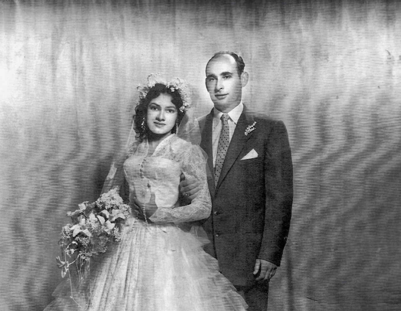 Ernestina et Henri, le jour de leur mariage le 4 juillet 1956 à Mexico
