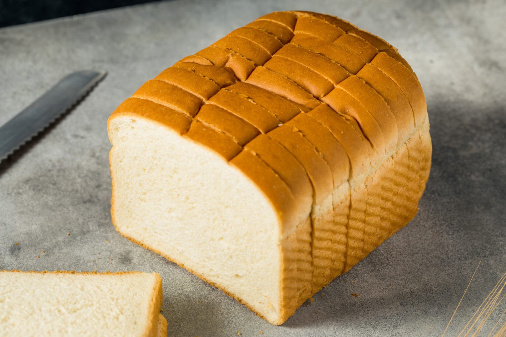 pain tranché blanc
