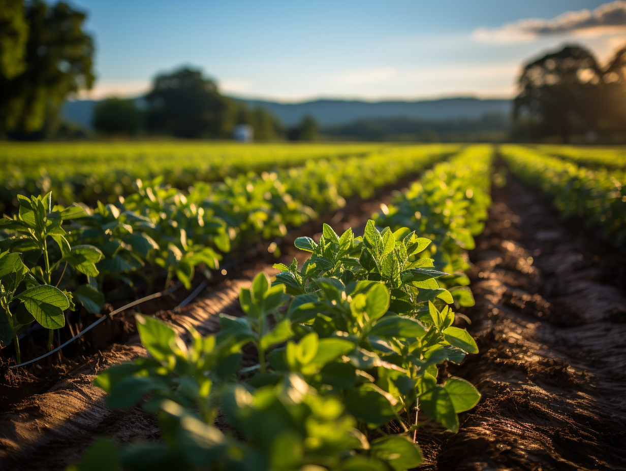 Plan de soya en été à Compton